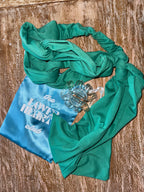Double Knotted Hair Wrap- Emerald