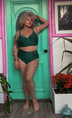 FEVER - Satin Bum Junkies Bralette - Emerald
