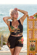 Passion and Peonies Swim Top