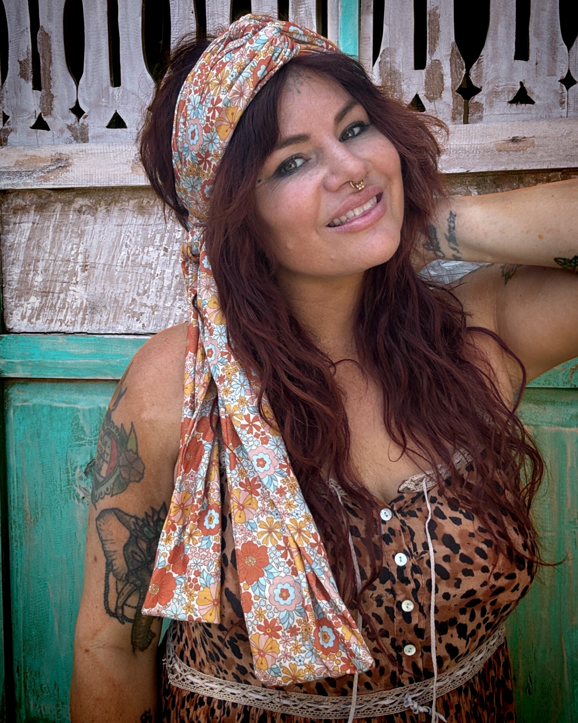 Double Knotted Headband - Vintage Flora