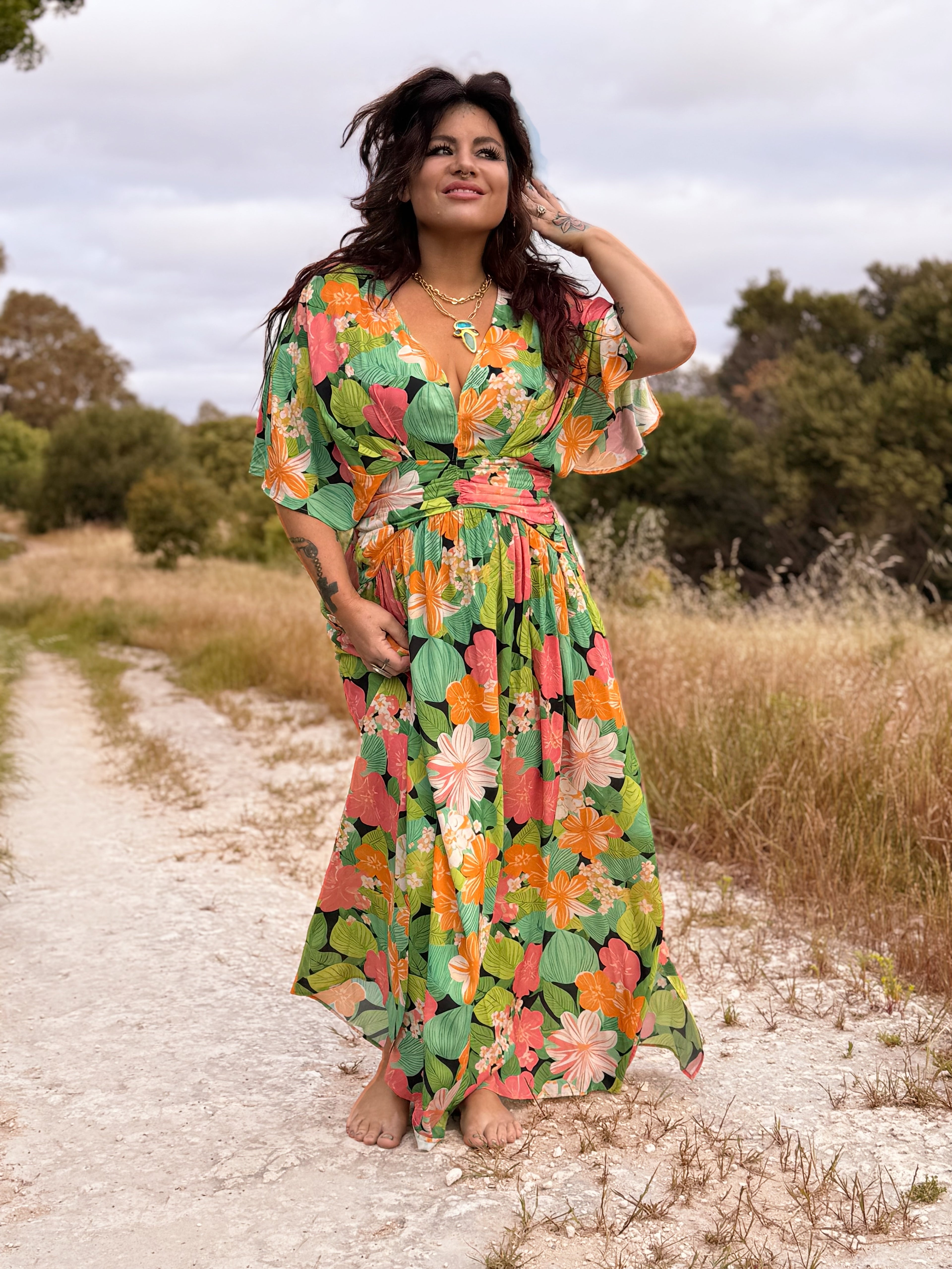 Goddess Dress - Peaches and Palms