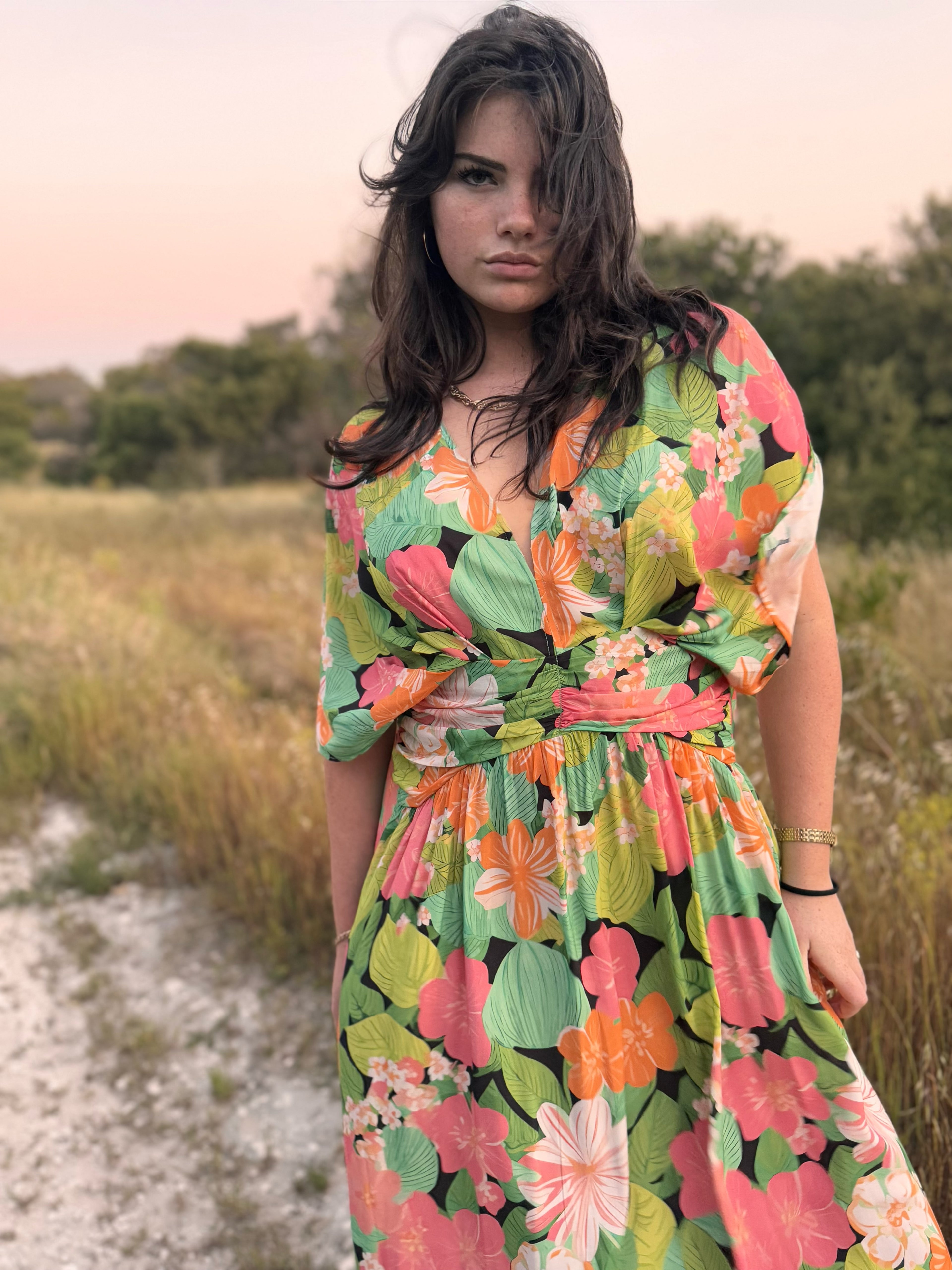 Goddess Dress - Peaches and Palms