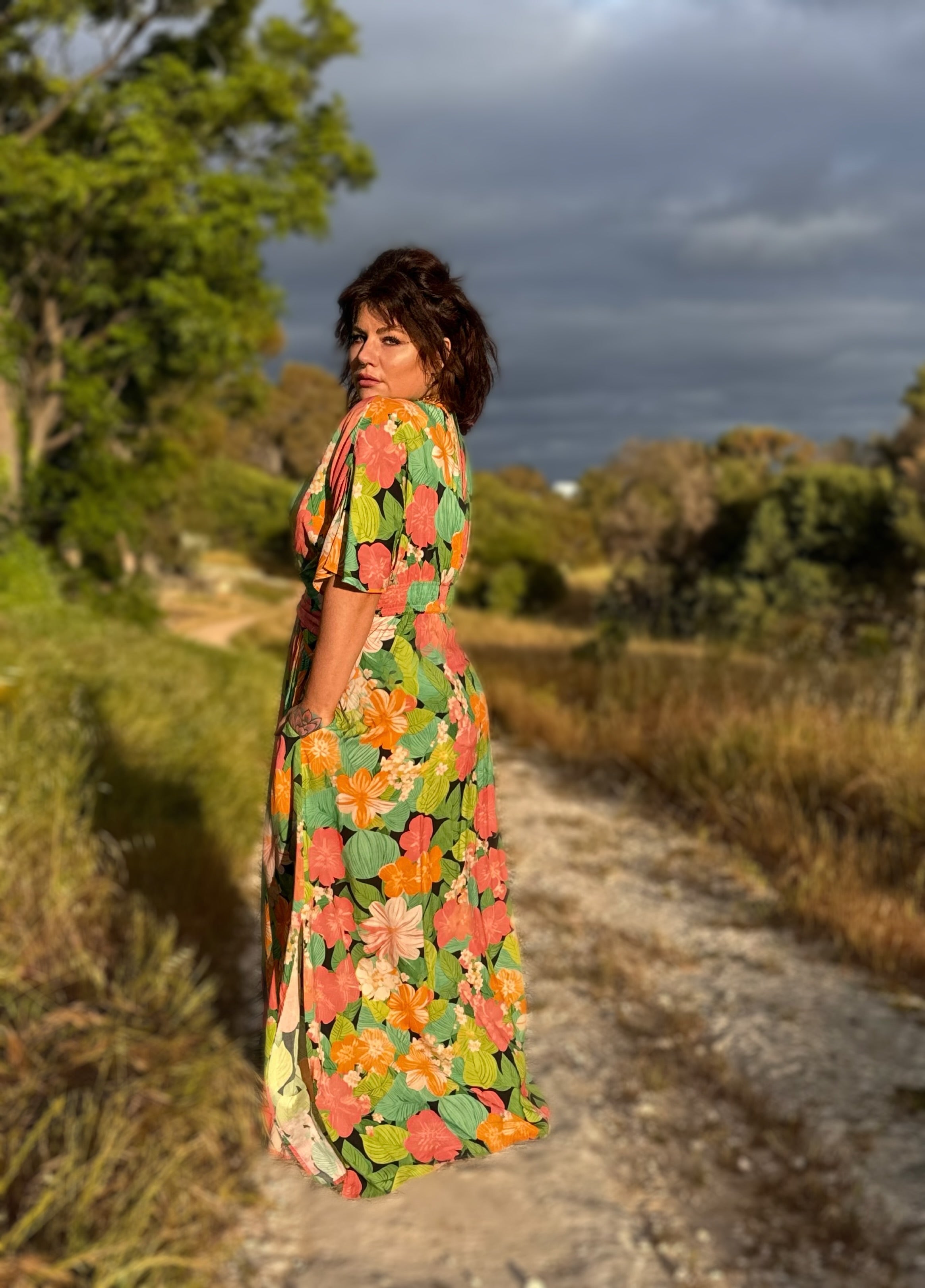 Goddess Dress - Peaches and Palms