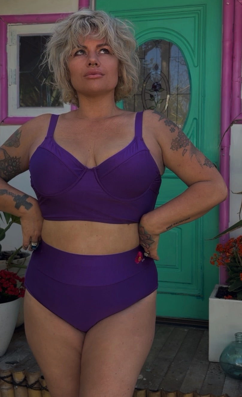 FEVER - Satin Bum Junkies Undies - Violet