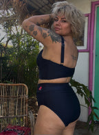 FEVER - Satin Bum Junkies Undies - Indigo