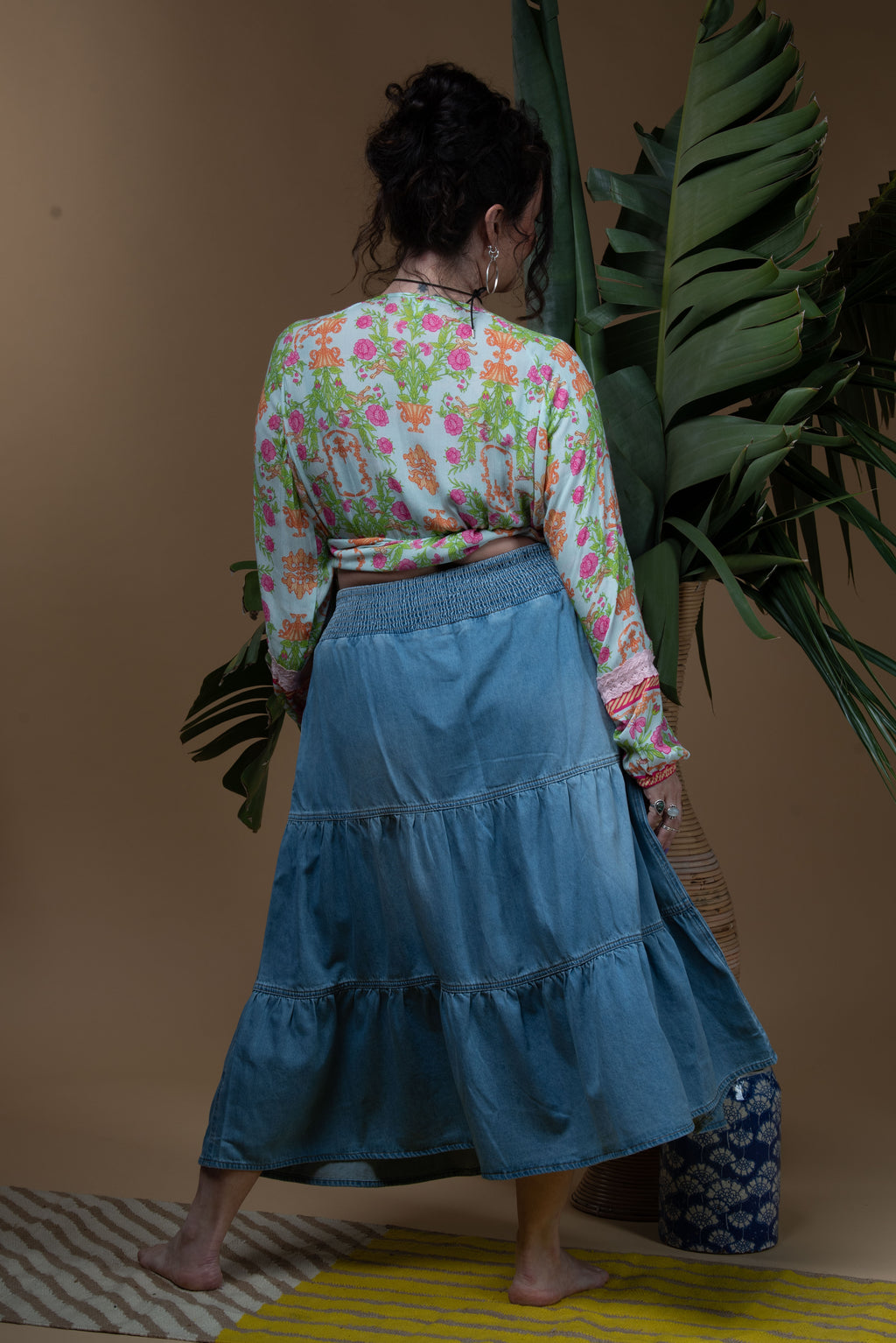 Angie Denim Maxi Skirt