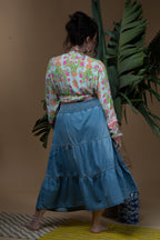 Angie Denim Maxi Skirt